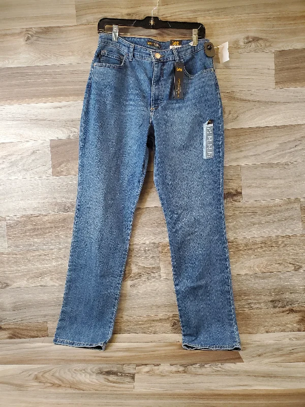 Jeans Straight By Lee In Blue Denim, Size: 10