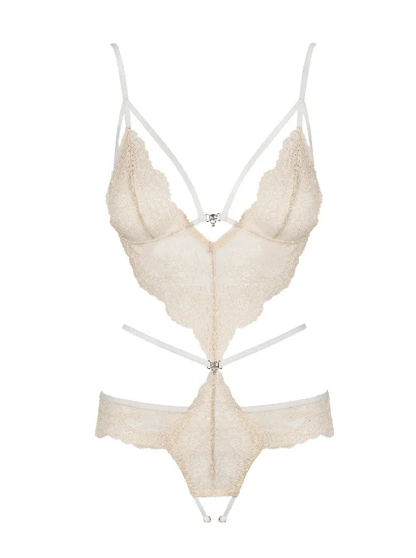 Bisquitta Subtle Lace Teddy Ecru