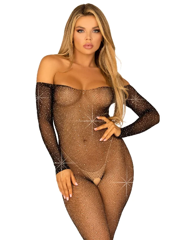 Leg Avenue  Crystalized Seamless Fishnet Bodystocking  89233