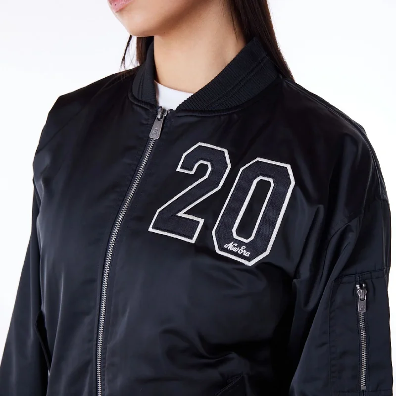 New Era Womens Black Bomber Jacket