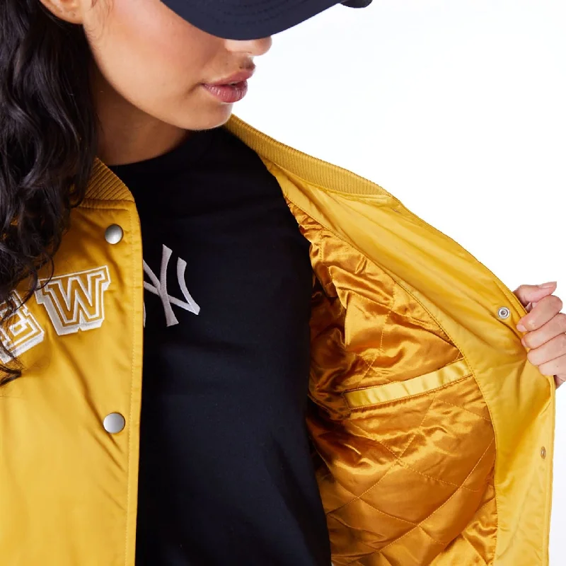 New York Yankees Womens MLB Dark Yellow Bomber Jacket