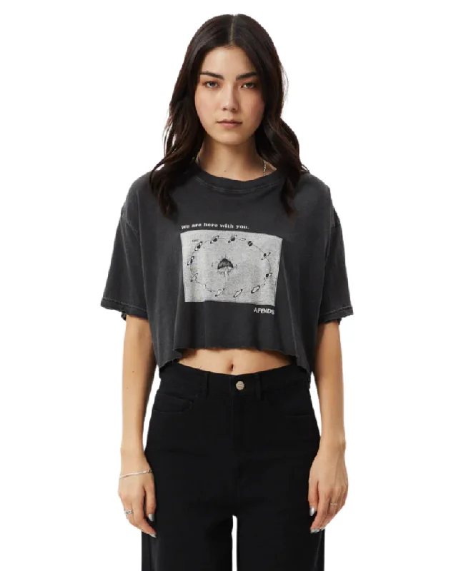 Connection Cropped Oversized Tee