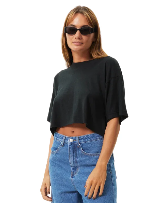 Slay Cropped Hemp Oversized Tee