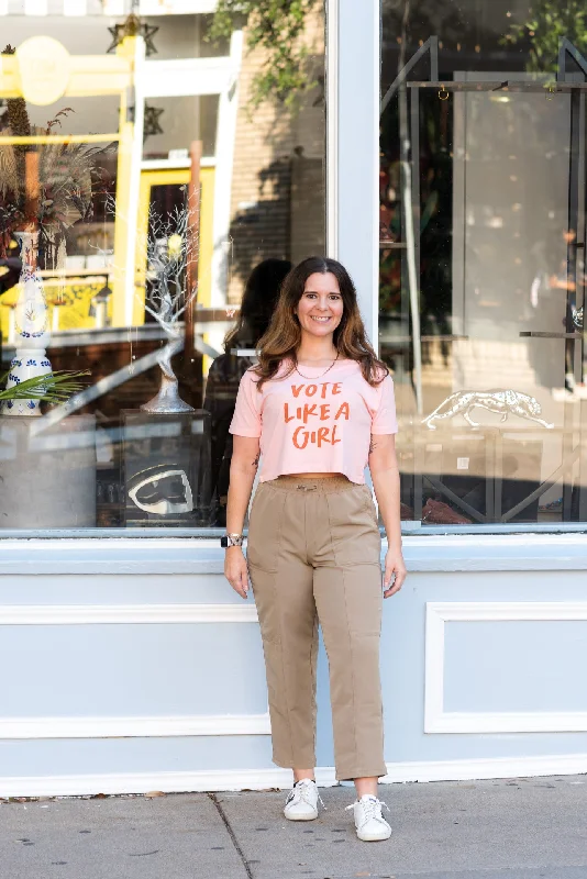 Vote Like A Girl Crop Top Tee