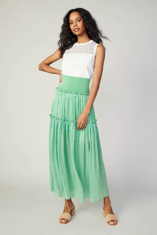 Satin Weave Maxi Skirt