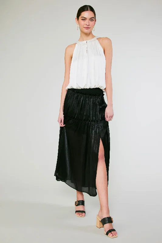 Satin Weave Maxi Skirt