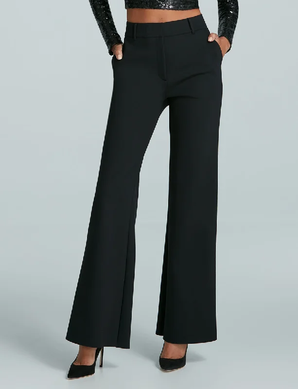 Neoprene CEO Wide Leg Trouser