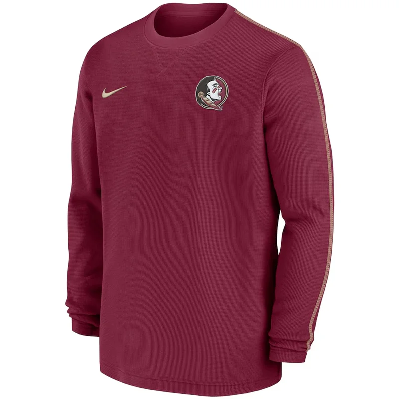 Nike Men's 2024 Seminole Logo Coach's Crew - Garnet