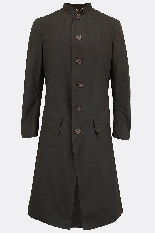 TEACH COAT IN OLIVE WAXED COTTON