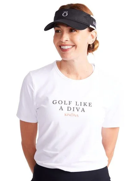 Golf Like a Diva Tee - White