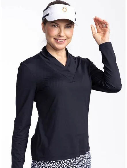 Lovely Layer Longsleeve Golf Top - Black