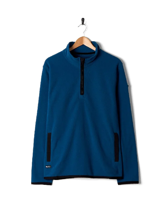 Theo - Mens 1/4 Neck Fleece - Blue