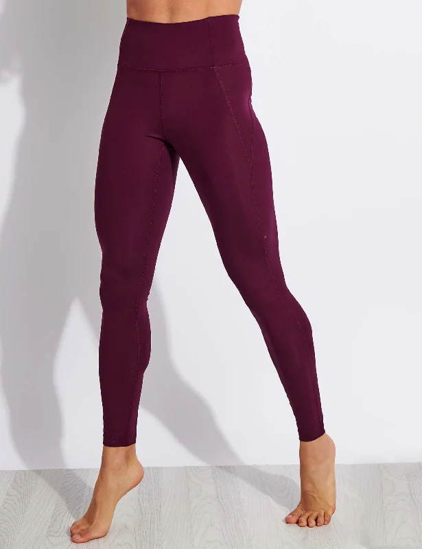 Compressive High Waisted Legging - Plum